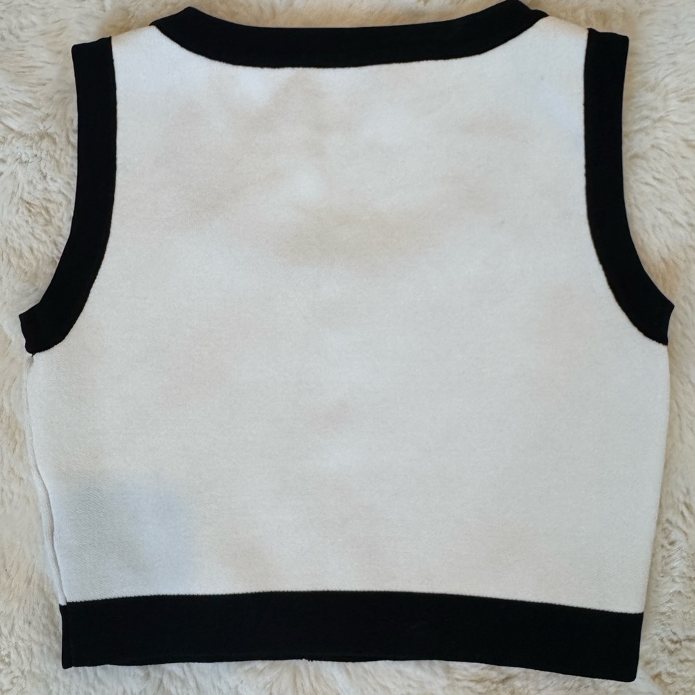 Balmain Monochrome Knit crop Top - Picture 5 of 7